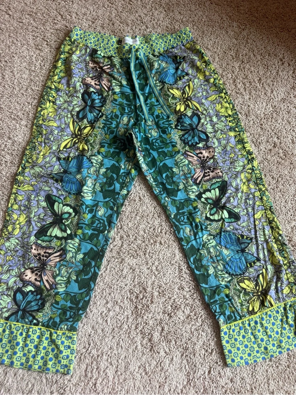 Alexander Farmer Anthropologie Secret Garden Flannel Pajama Pants L